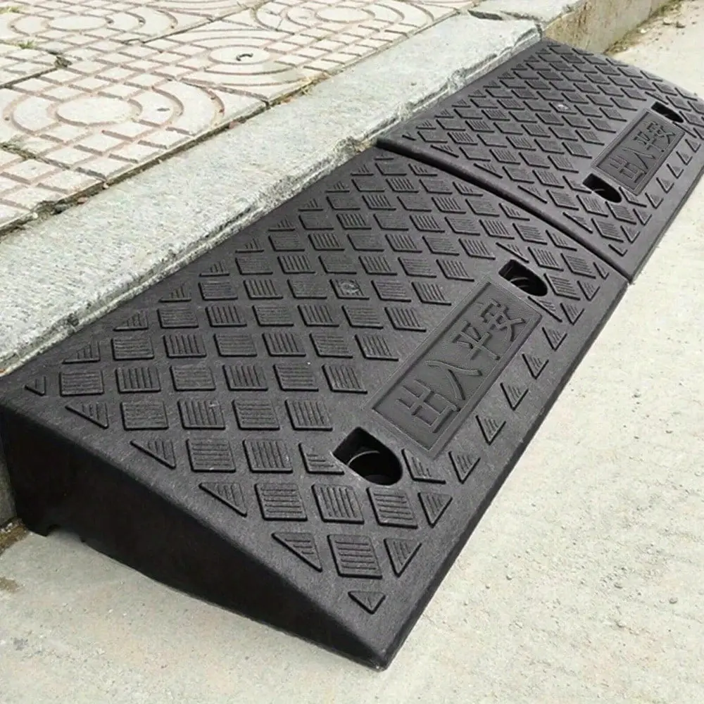 Heavy Duty Curb Ramp Portable Lightweight Threshold Ramp For Wheelchair Car Bike