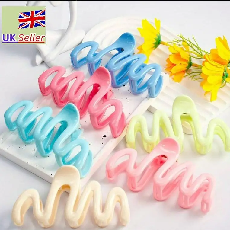 Hair Claw Clips for Women & Girls pack of 6 For Straight/Curly Hair
