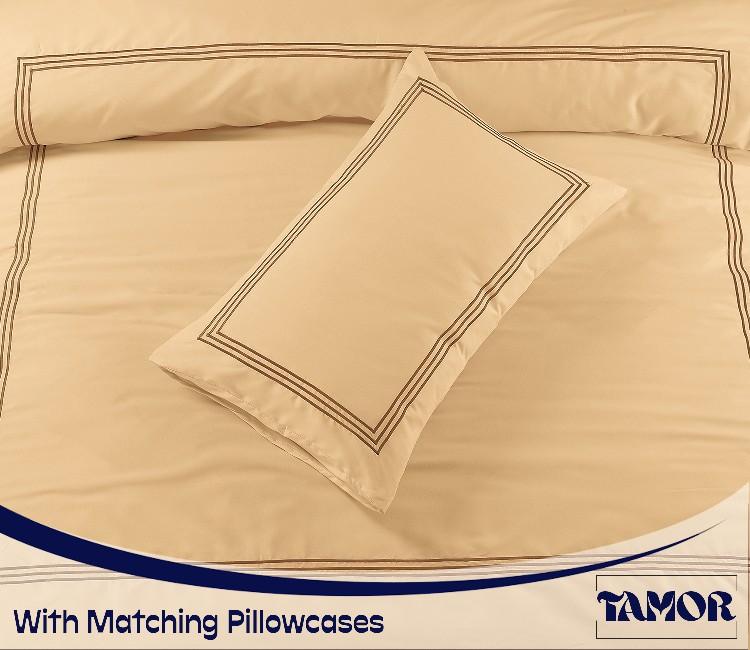 Product Introduction of Embroided Baratta Stitch Duvet Cover Set with Matching Pillowcases - Ultrasoft Brushed Microfiber - Chic & Modern Design - Easy Care & Machine Washable 5