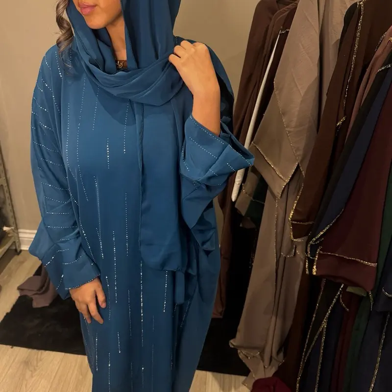 Salma abaya with attached scarf