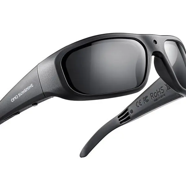 32G Camera Glasses,Super Slim 1080P Smart Glasses with UV400 Sunglasses Lens for Outdoor Sport. Colour - Black Frame-black Lens.