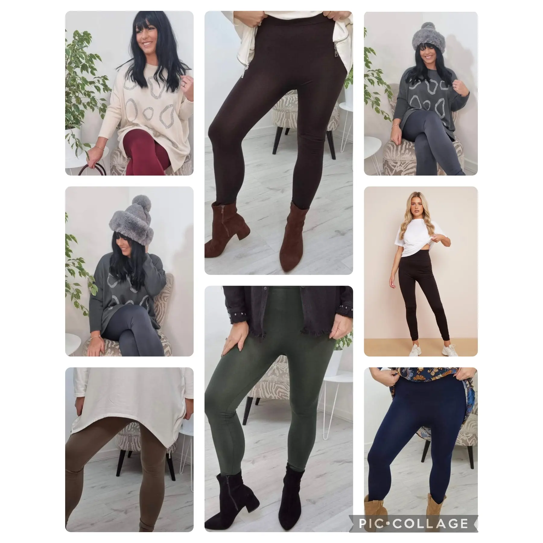 Fleece Lined Leggings - (choose your Colour & Size)