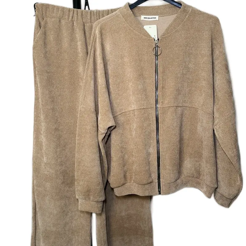 Pretty B Boutique Women’s Tracksuit With gold Zip Detail-Womenswear -Comfort- Casual Fashion Everyday Jacket Overalls 2