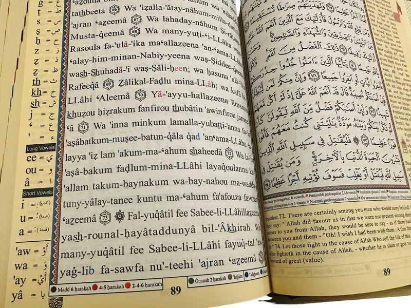 Tajweed Quran with English Translation and Transliteration (Random Colour) Hard Cover 5