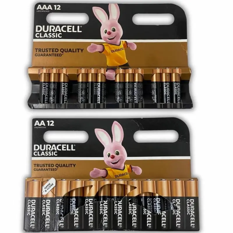 16 pack and 12 pack Duracell Classic 12 AA 12 AAA Alkaline Batteries - Pack of 12