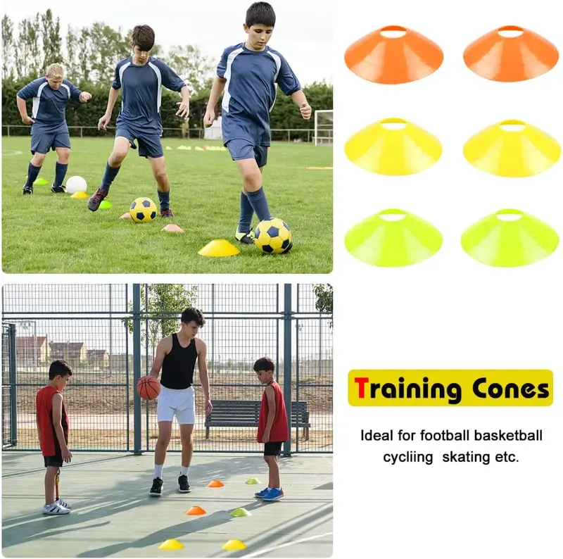 Football Training Equipment Set for Kids - Speed Agility Training with 6 Disc Cones & Jumping Rope 5