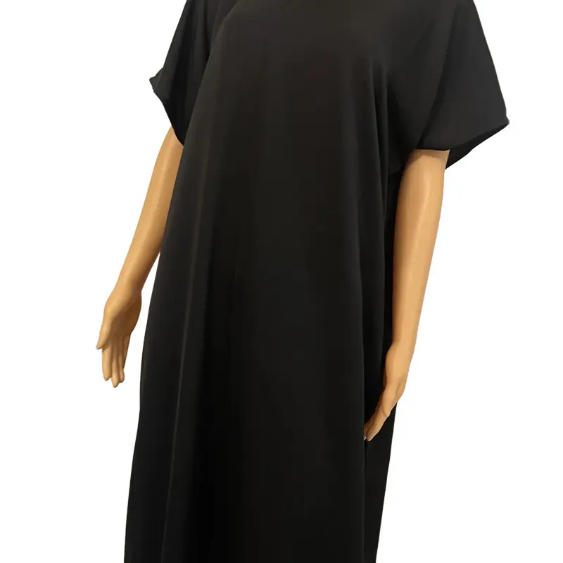Nida Slip Dress Short Sleeved Abaya White/Brown/Black 3
