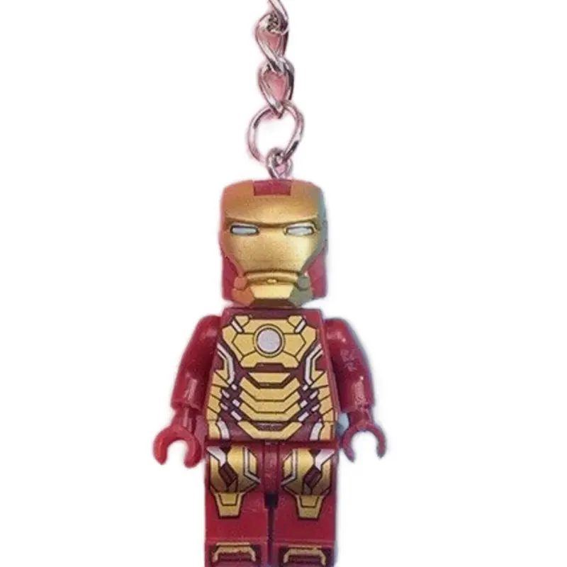 Mini Figures cartoon wolverine Spiderman  iron man captain Comic Character Keyring Car Keys Perfect Gift couple keychain 8