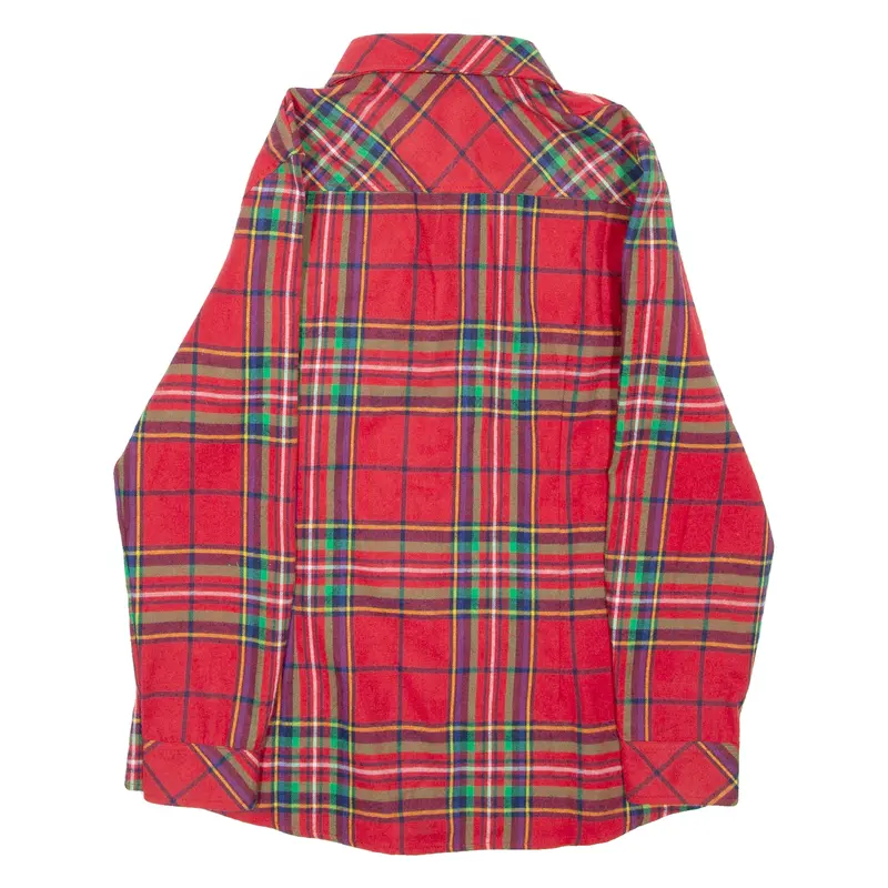 Preowned  Girls Shirt Red Check Long Sleeve 2XL 2