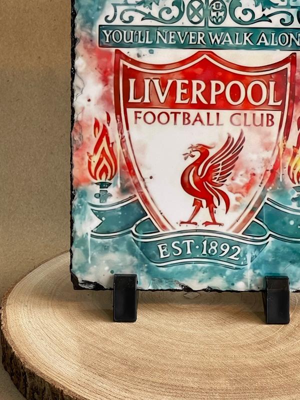 Liverpool Football Club - LFC Emblem Slate Plaque - Watercolour effect design - Decorative Gift for him or her - Glossy LFC badge Print for any lover of the team 5