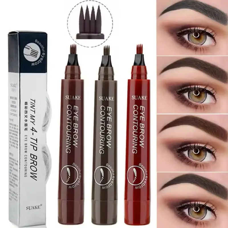 4 Point Eyebrow Pencil Maquillajes Para Mujer Waterproof Liquid Eyebrow Pen Makeup Long Lasting Cosmetic Microblade Brow Pencil