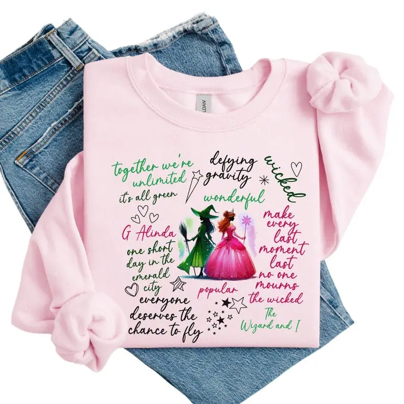 Wicked Changed For Good Sweatshirt, Wicked Defy Gravity Sweatshirt, Wicked Fan Gift, Wizard of Oz shirt Broomstick, Wizard of Oz Sweatshirt