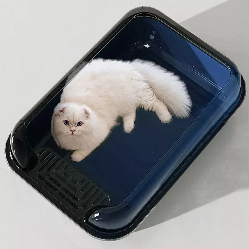 Extra Large Open Cat Litter Tray High Sided Deep Jumbo Rim Pan Box Loo Toilet UK 4