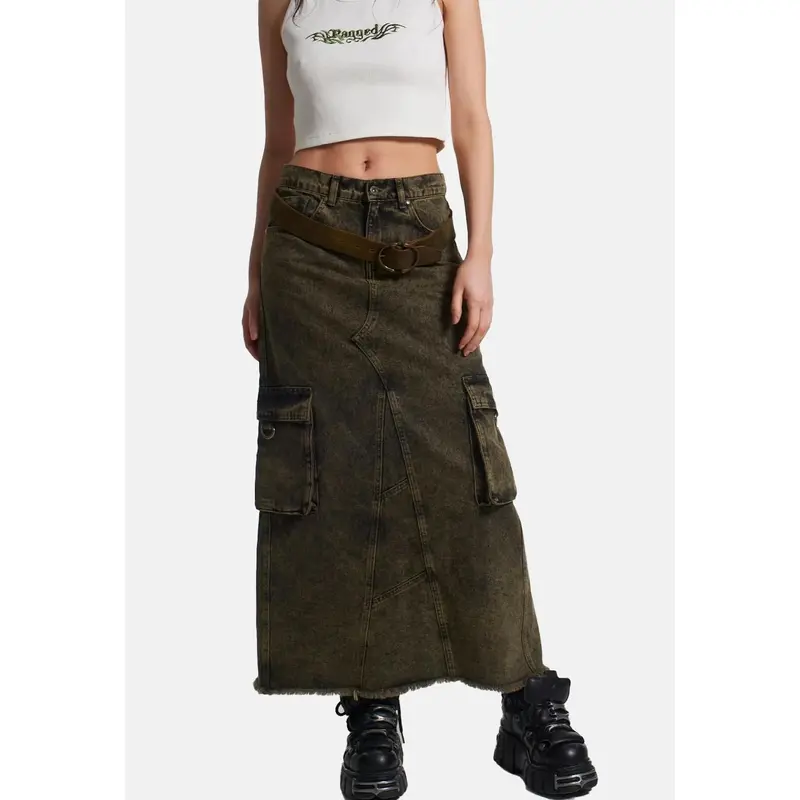 Enyo Denim Maxi Skirt 0