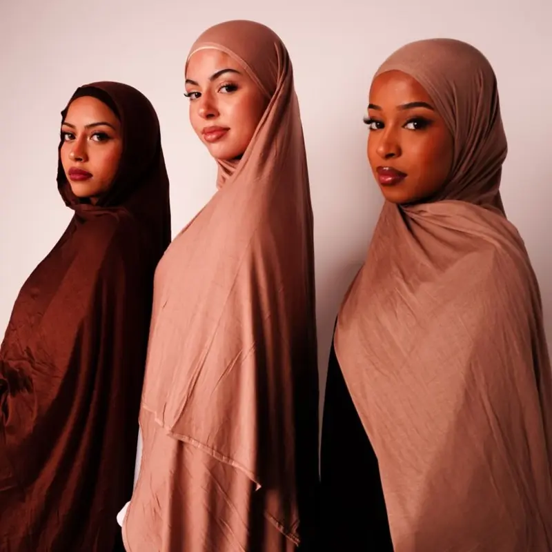 2 For £12 Turkey Premium Double-Stitched Stretchy Jersey Hijab 1