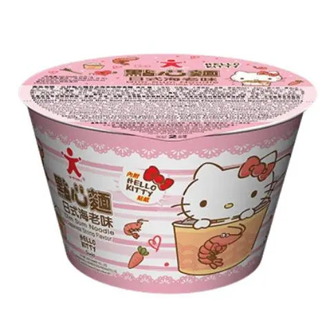 Hello Kitty Dim Sum Noodle Japanese Shrimp Flavour 37g - Instant Noodles Food 0