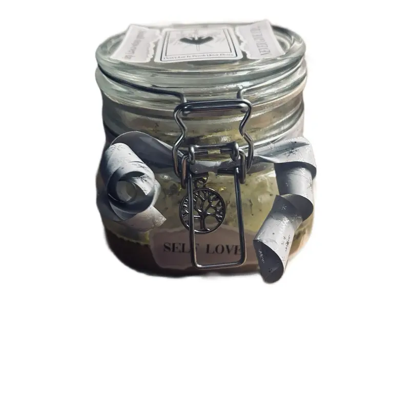 Self-Love Candle with Diamonds and Skulls, Chocolate and Orange Scent - Ornaments, Decor