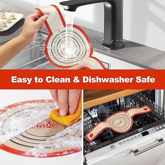 Product Introduction of 2 Pcs Silicone Bread Sling Silicone Baking Mat for Dutch Oven Liners Non-Stick Heat Resistant Reusable Sourdough Bread Baking Supplies with Long Handle Bread Making Tool for Transfer Sourdough 2