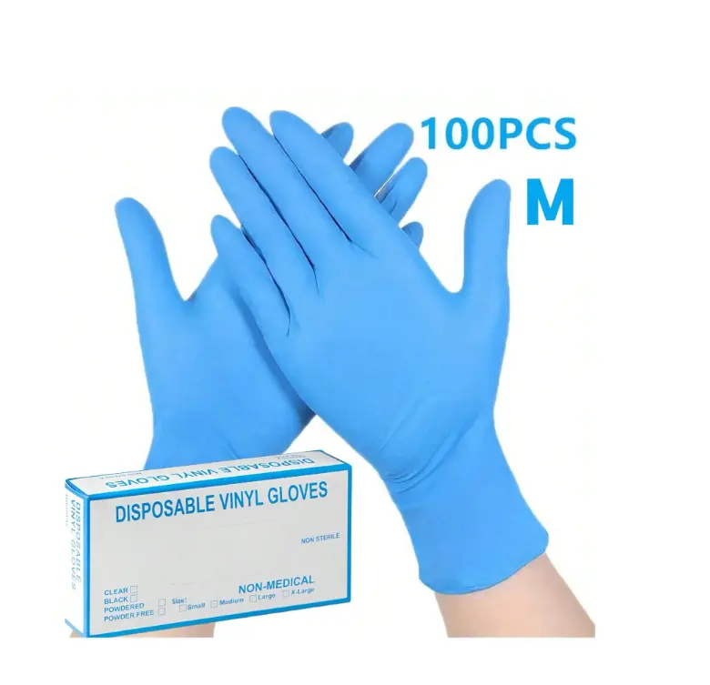 100pcs Multipurpose Nitrile Gloves - Waterproof, Anti-Static, Food-Safe & Durable 4