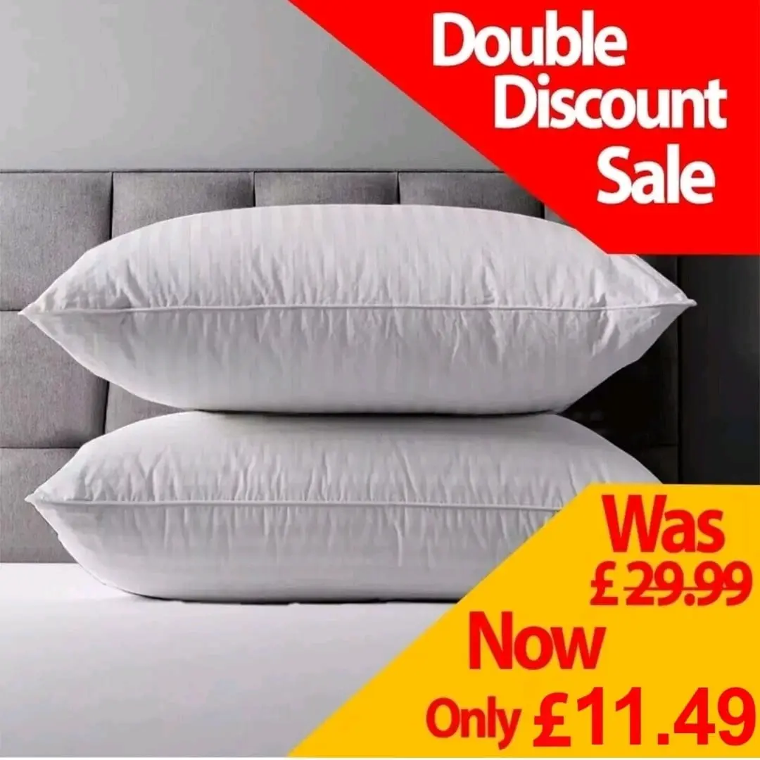 Deep Filled Hotel Pillows - Hypoallergenic, Bounce Back, 2 Pack for Side and Back Sleepers