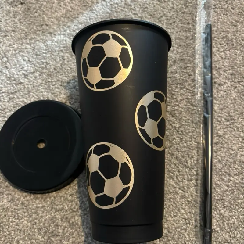 Gold football cup Can be personalised