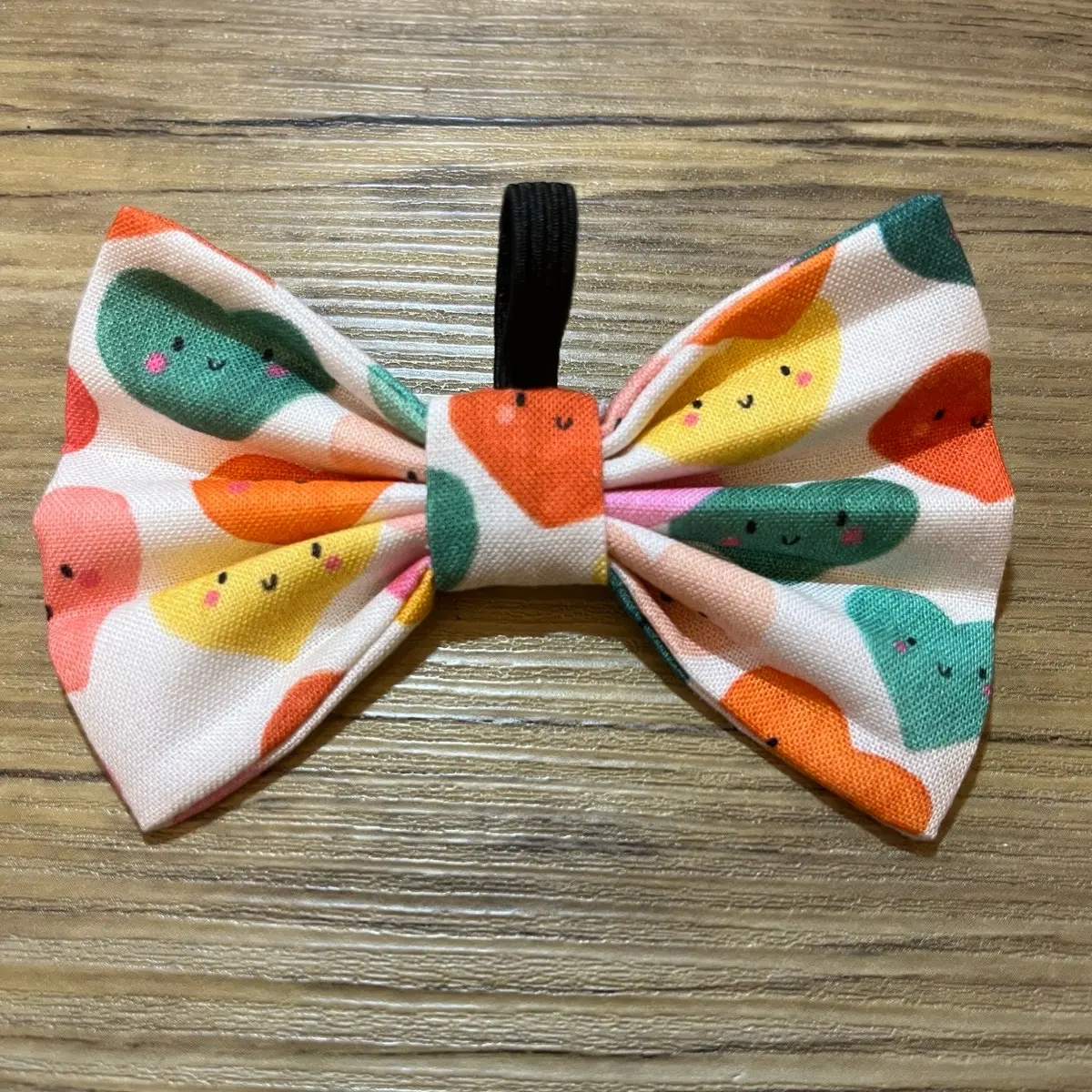 Handmade Smiley Love Hearts Dog Bow Tie Pet Accessory