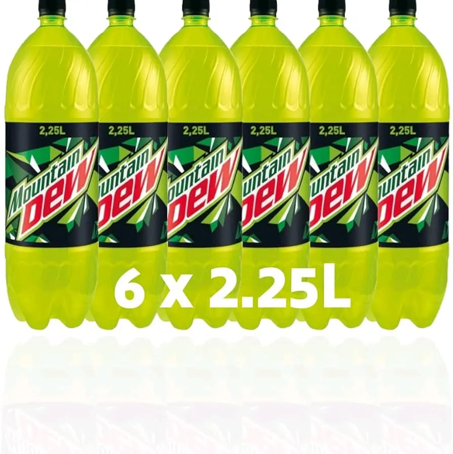 Mountain Dew 2.25L x 6 (EU Made) - Refreshing Beverage Nata