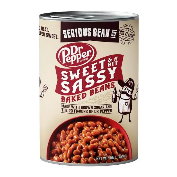Serious Bean Co Dr Pepper Flavour Baked Beans 453g - Grocery Household Beans Dr Pepper