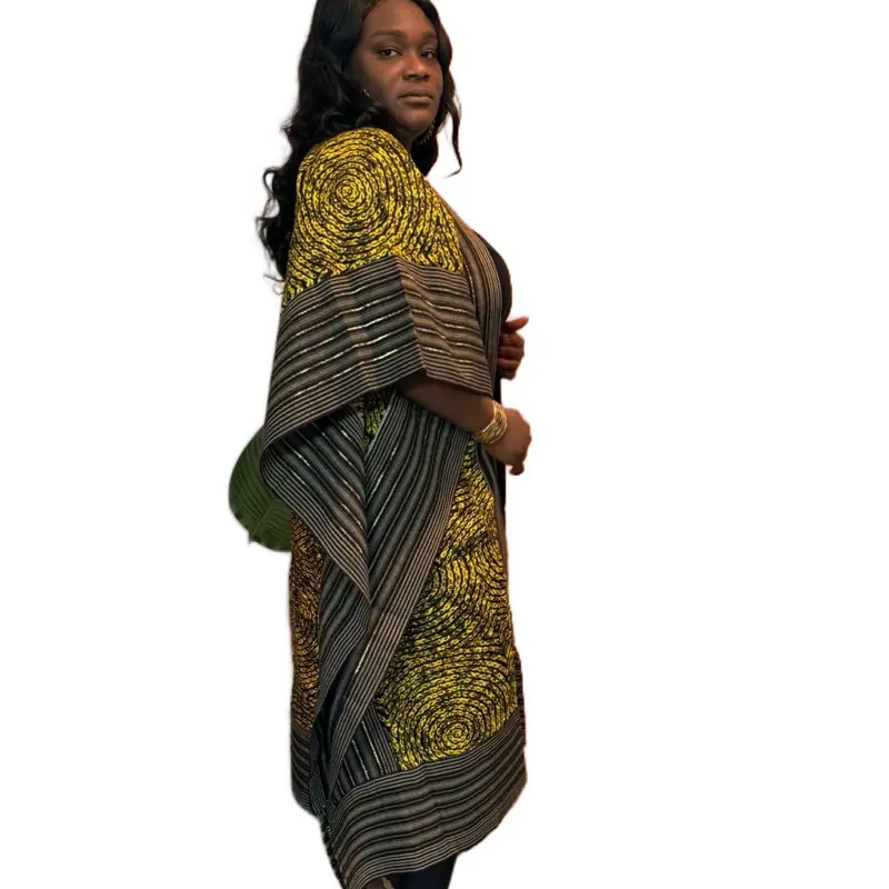 Adire kimono Womenswear Outerwear Jackets Elegance Comfortable Baggy Soft