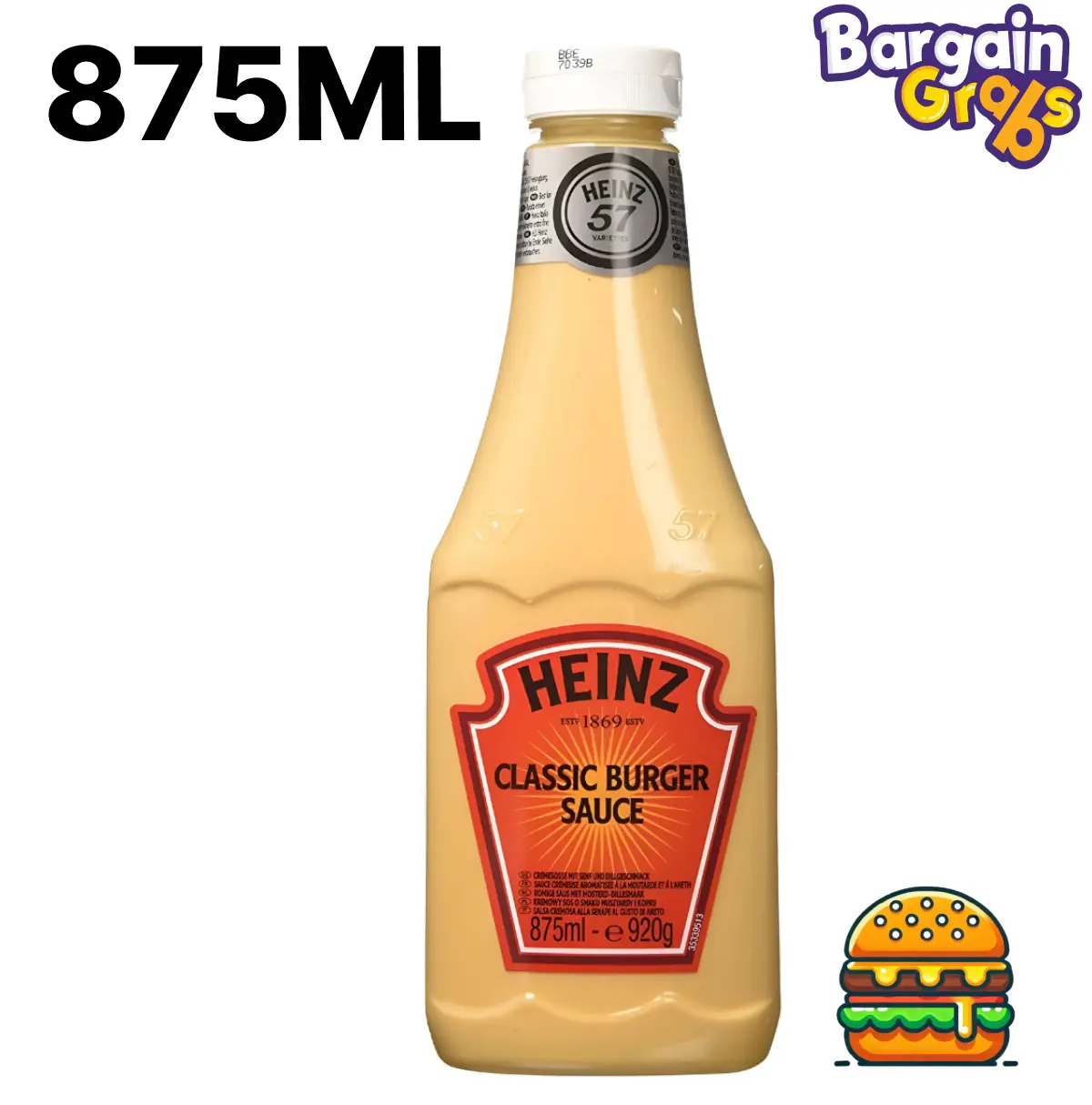 Heinz Classic Burger Sauce 875ml – Creamy, Tangy & Full of Flavour! (BBE: 08/2025) Dip Taffy