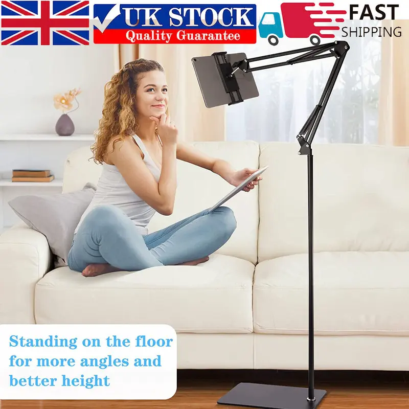 Universal 360° Adjustable Floor Stand Holder for Tablet/iPad/Phone 3.5-11in 0