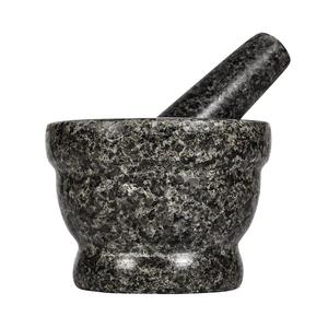 Aspect Pestle and Mortar Set | 11cm Diameter Large Capacity Hard Natural Granite Mortar For Smashing | Grinding and Crushing | Premium Solid Granite Stone (11cm x 8cm, Single Pestle) Kitchen Utensils