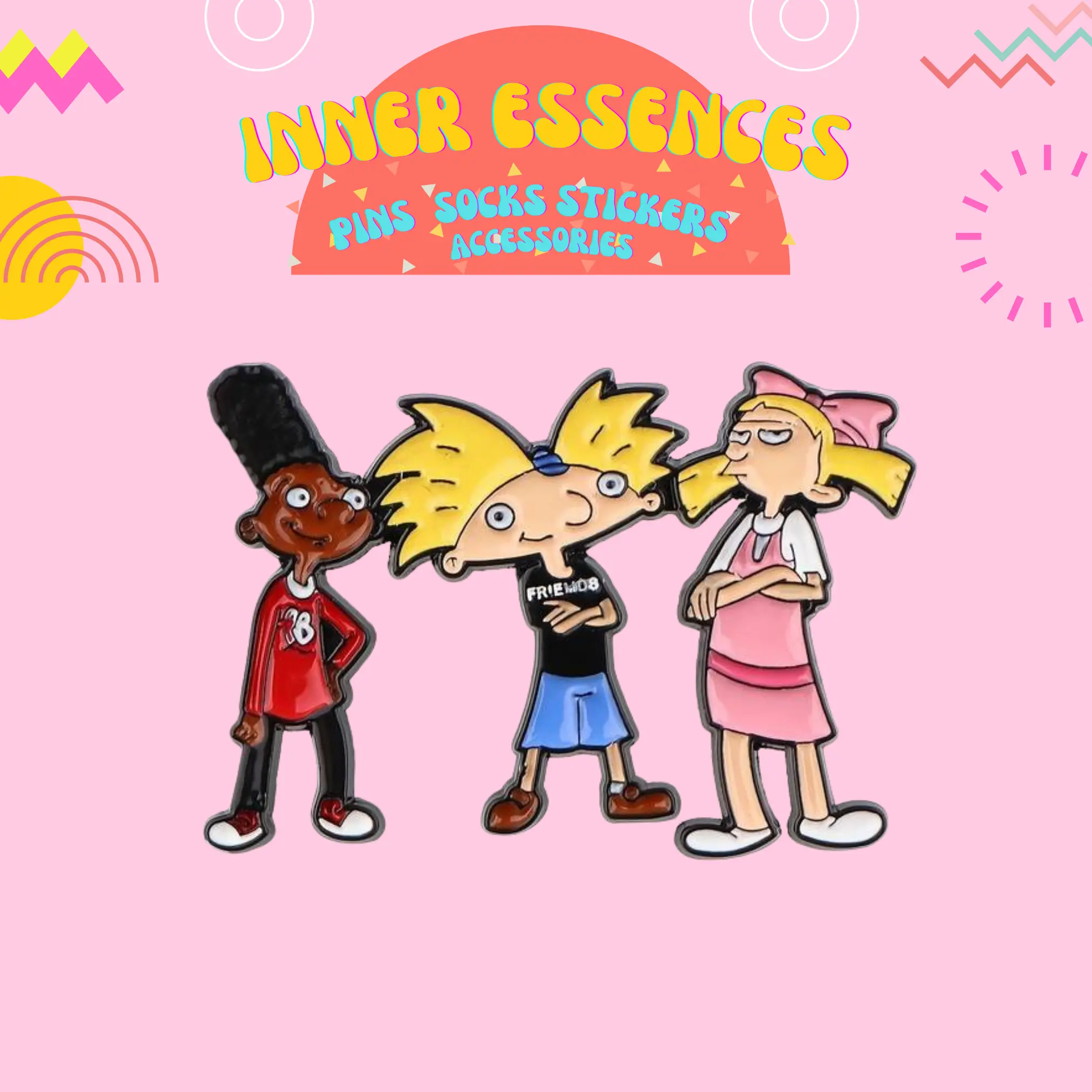 Hey Arnold Retro Classic Cartoon Pin - Clothing Accessory Lanyard Decor NHS Teacher Staff Badge