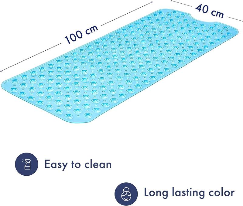 Yourslocalshop Bath Shower Tub Mat Non Slip with 200 Suction Cups, Anti Mould, PVC Material, 40x100 cm Bathtub 5
