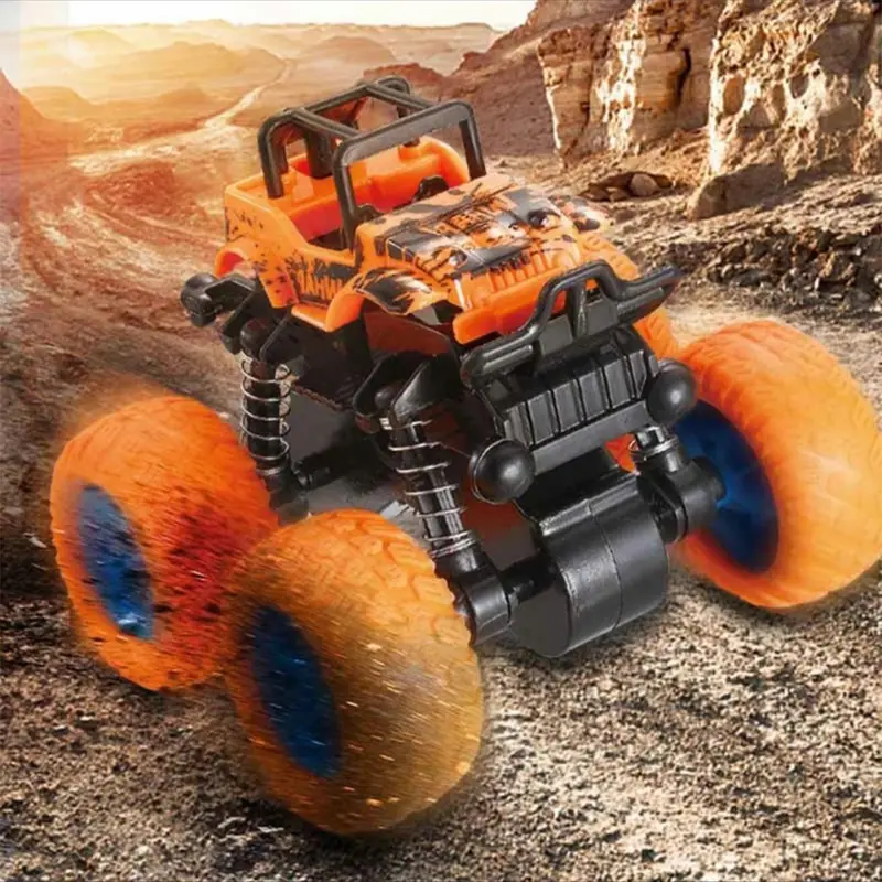 RC Stunt Car Toy for Kids - Monster Truck Toy, 1/2/4 Counts Off-road Toy Car, Rotating Stunt Vehicle 2