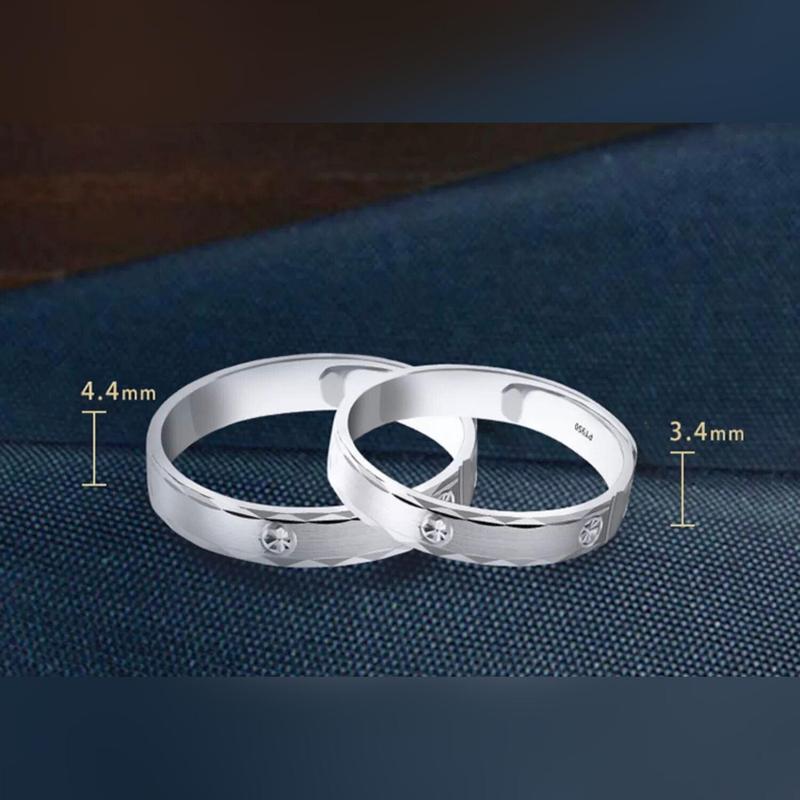 Pure Solid Platinum Enchant Unisex Ring, men and women's ring, set, wedding band 2