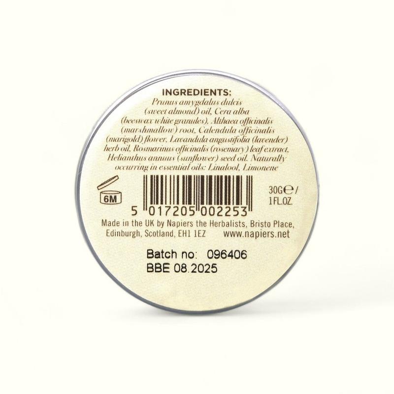 Napiers Calendula & Marshmallow Soothing Salve | Natural skincare containing nourishing calendula and marshmallow to comfort, moisturise and soothe | Gentle and suitable for sensitive and dry skin | A balm to help with dry skin repair | 2