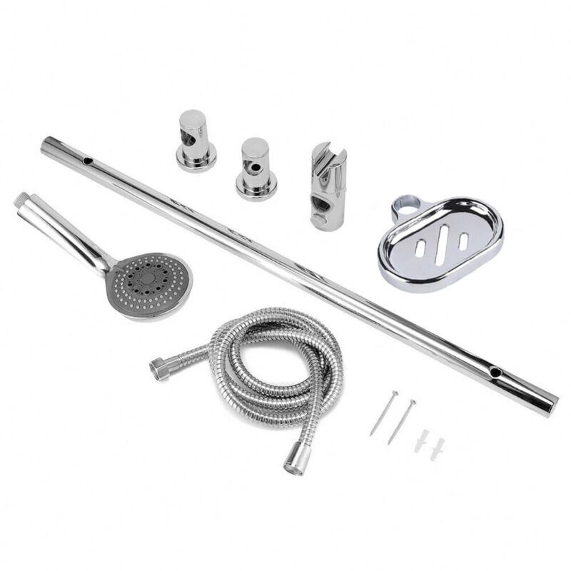 Product Introduction of Adjustable Slider Rail Shower Riser Kit With Soap Bar Holder Hose Head Set UK 10