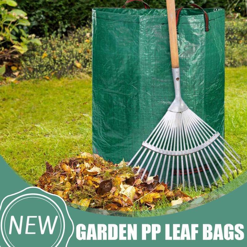 2PCS 272L Heavy Duty Waterproof Large Garden Waste Bags Reusable Storage Bags 2