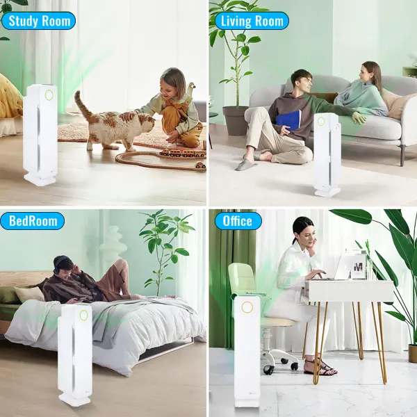 Multiple Technologies Intelligent 5 in 1 Air Purifier and Ioniser with UV-C Sanitiser Eliminates viruses 8