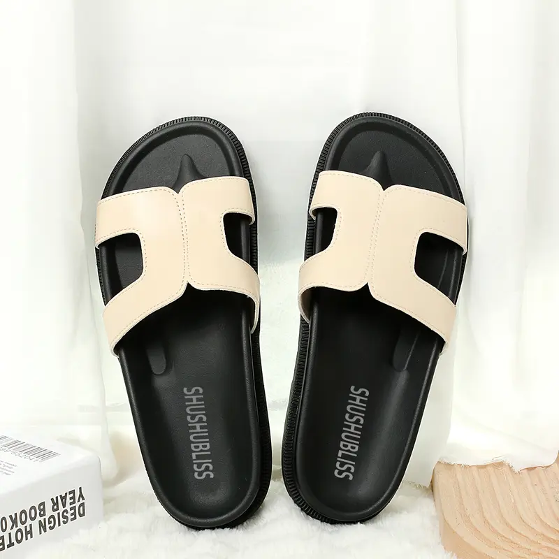 SHUSHUBLISS New summer a stirrup women's slippers comfortable versatile casual fashion women's sandals summer open-toe slippers 4