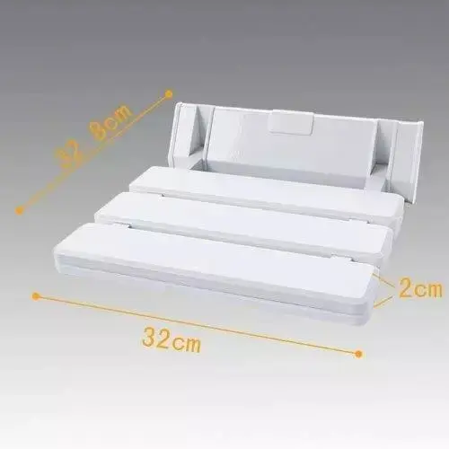 Foldable Shower Seat Folding Stool Wall-Mounted For Bathroom Hospital Locker 3