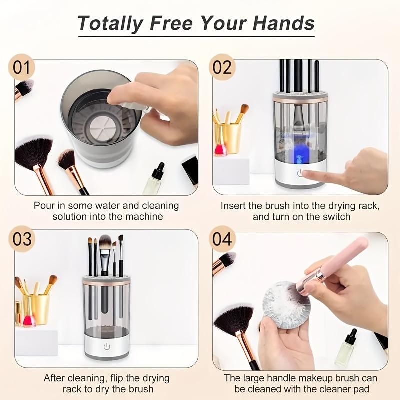 2 in 1 Multifunctional Upgraded Automatic Electric Makeup Brush Cleaner, Great Christmas Gift for Women Cleansing makeup brushes Cosmetic eco  tools new  make makeup  brush makeup  brush  cleaner 5