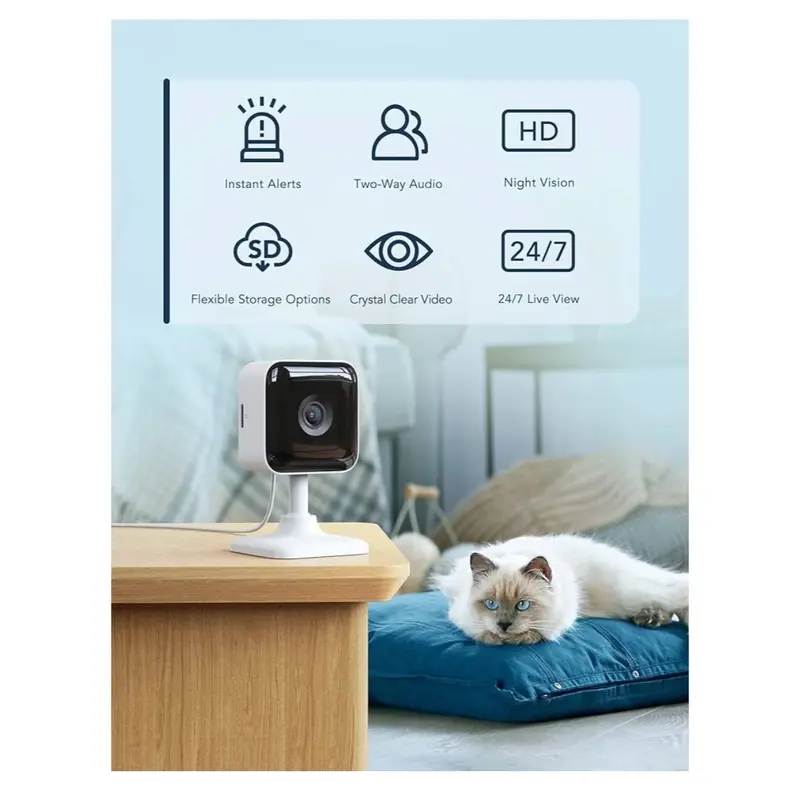 GNCC Indoor Camera, Security Camera, 1080P Cameras House Security, CCTV Camera, Home Security Camera, Motion/Sound Detection 2 Way Audio SD&Cloud C2 1