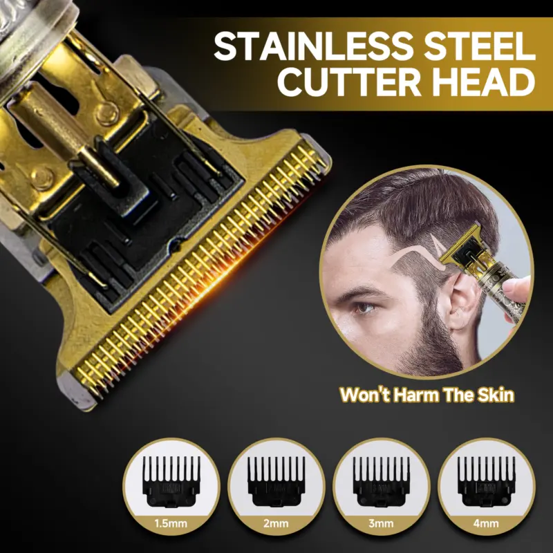 Professional Men Hair Clippers Trimmer Machine Cordless Beard Electric Shaver UK Comfort Default 4