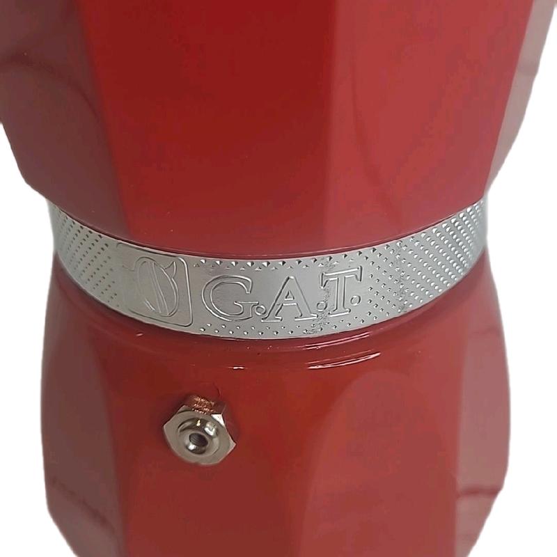 G.A.T. Rossana 3 Cup Moka Pot Espresso Maker Cafetiere GAT Valentines 135ml Coffee Aluminium 6