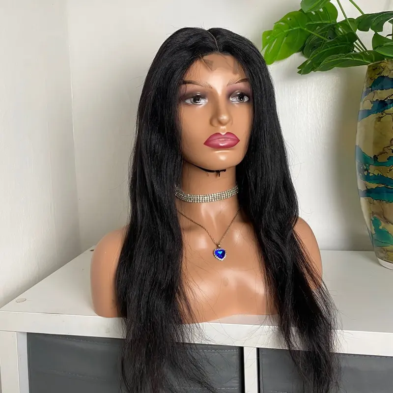 20” Straight human hair wig 3
