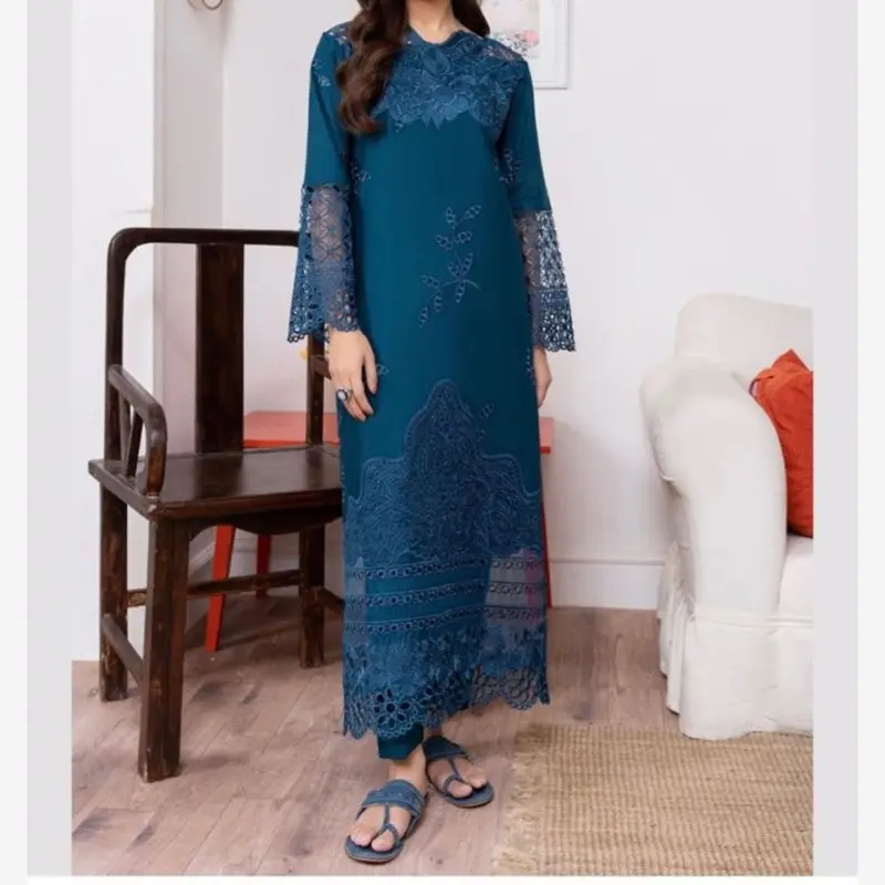 2 pcs cotton lawn chicken kari suit 0