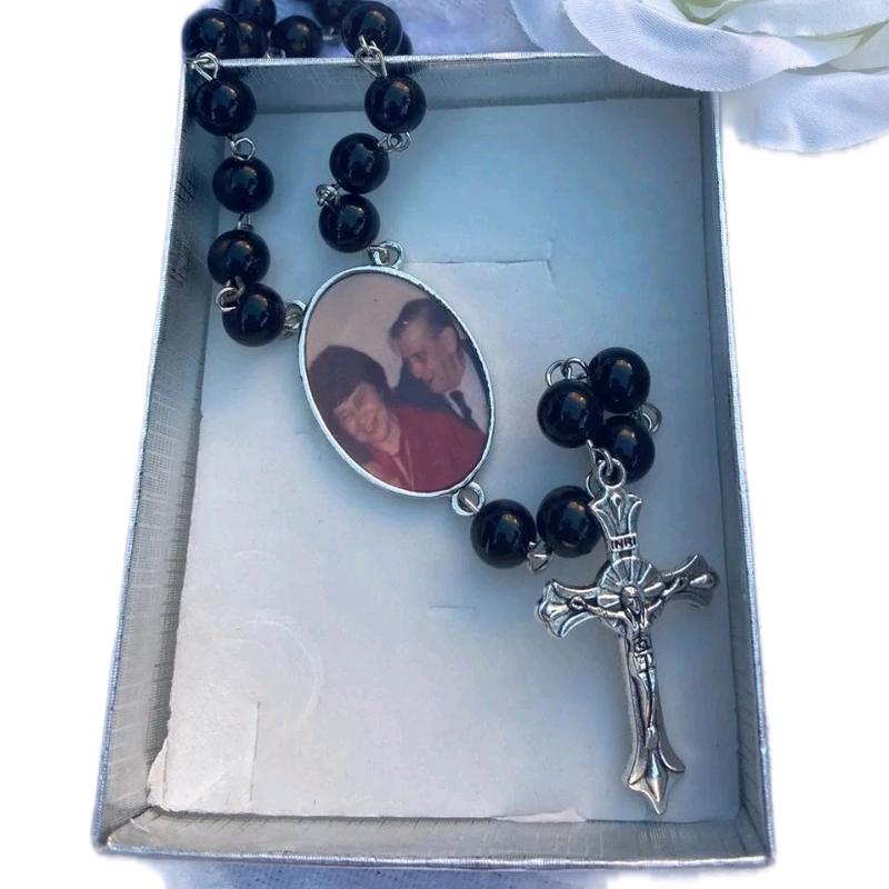Personalised Photo Rosary Beads - Customizable necklace with Your Own Image 3