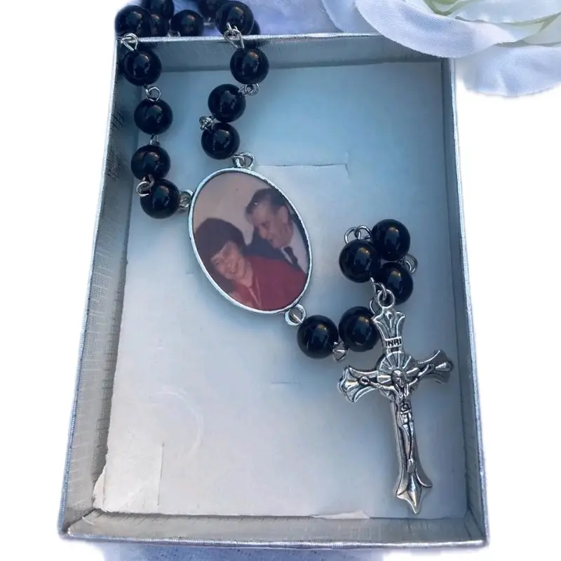 Personalised Photo Rosary Beads - Customizable necklace with Your Own Image 3